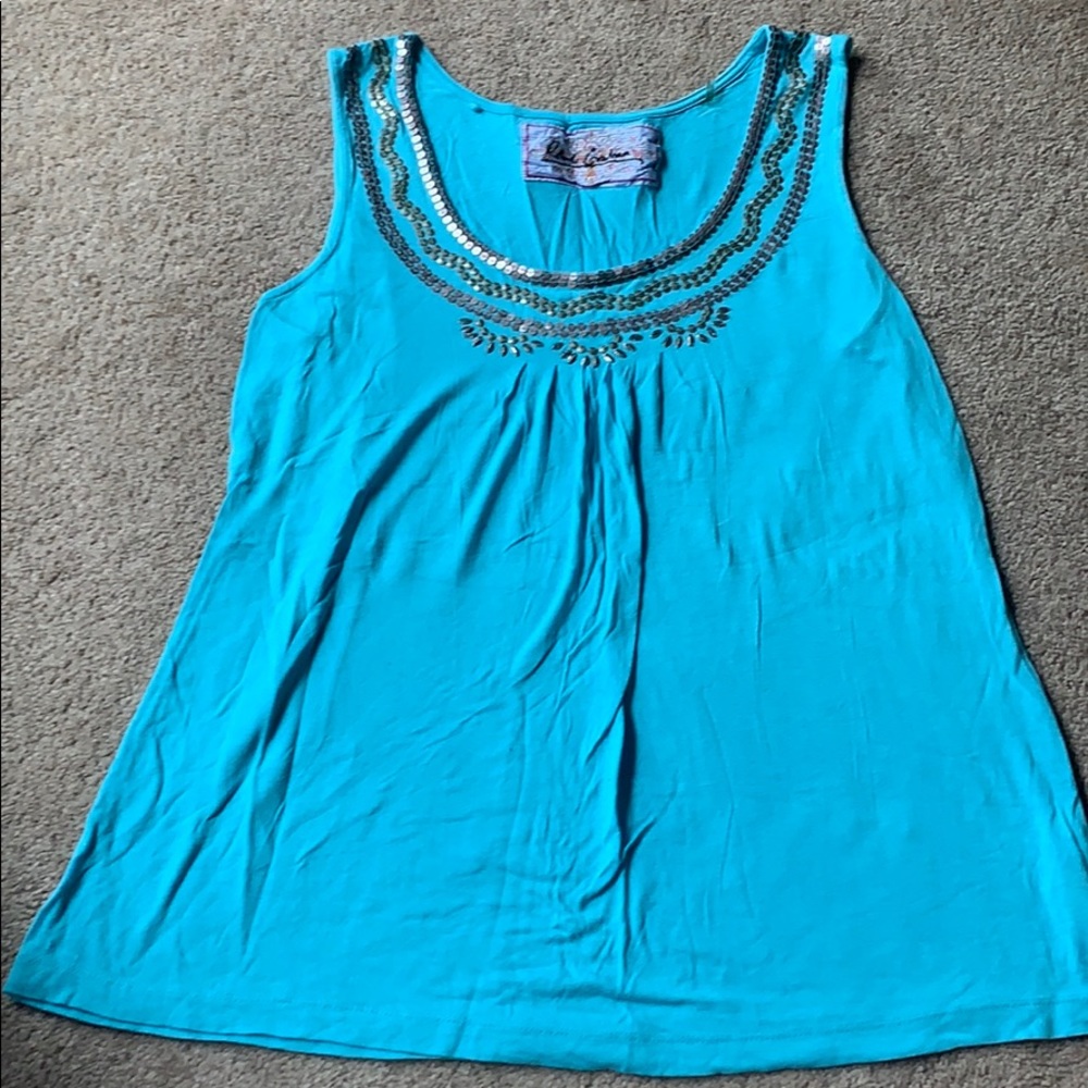 Blue tank from Bloomingdales